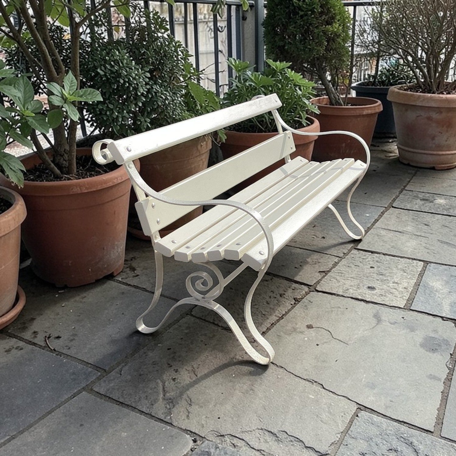 Wrought Iron and Timber Benches